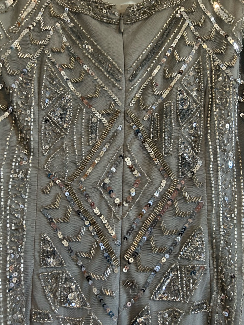Gianni Bini Silver Sequin Embellished Dress - Picture 5 of 8
